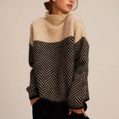 Isabelle - Trendiger Rollkragenpullover in Braun