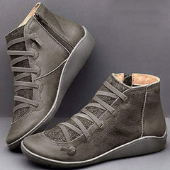 Wenora - High-Top-Sneaker mit Reißverschluss und Schnürung in Grau