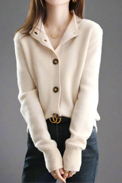 Damen anspruchsvoller gemütlicher Cardigan | Warmer in Elfenbein