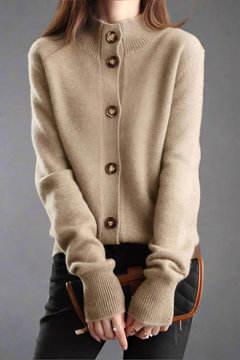 Damen anspruchsvoller gemütlicher Cardigan | Warmer in Kamel