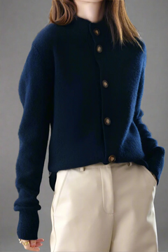 Damen anspruchsvoller gemütlicher Cardigan | Warmer in Marineblau