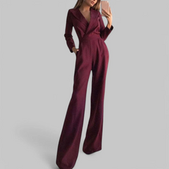 Damen anspruchsvoller Jumpsuit | Eleganter in Burgundisch