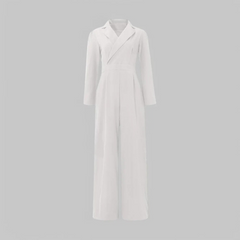 Damen anspruchsvoller Jumpsuit | Eleganter in Weiß