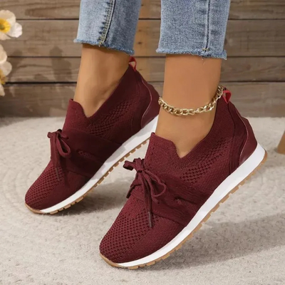 Damen atmungsaktive Mesh-Schnürschuhe | Kompressions