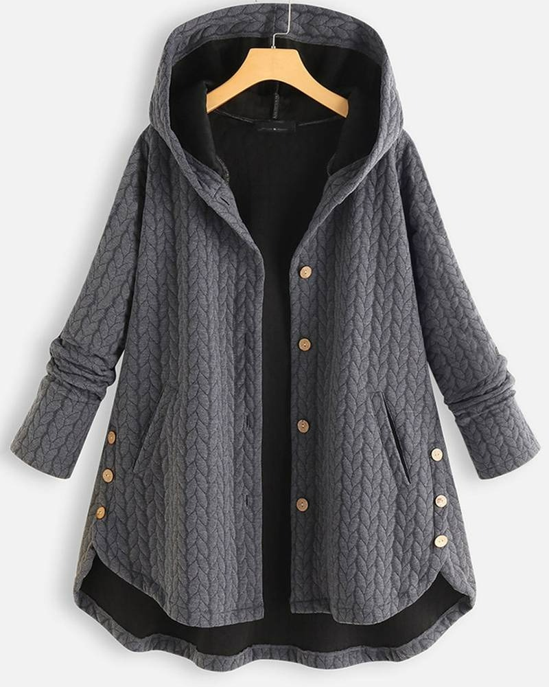 Damen bequeme Kapuzenjacke | Lang