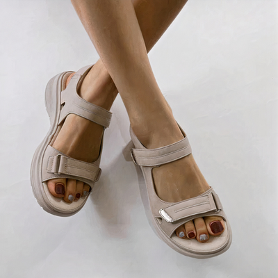 Damen bequeme Walkingsandalen | Riemchen