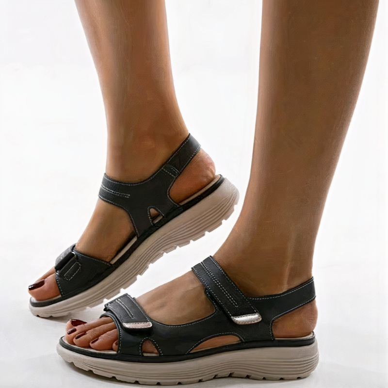 Damen bequeme Walkingsandalen | Riemchen