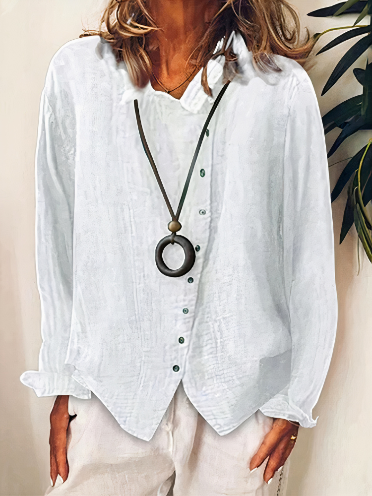 Damen bequemes langärmliges Hemd | Elegante