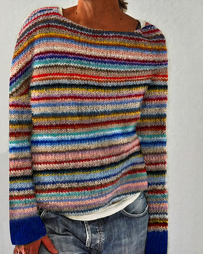 Damen bunter gemütlicher pullover | Strick
