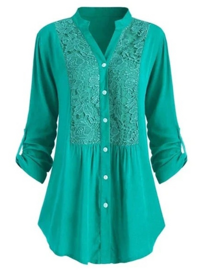 Damen elegante Sommerbluse | Langarm