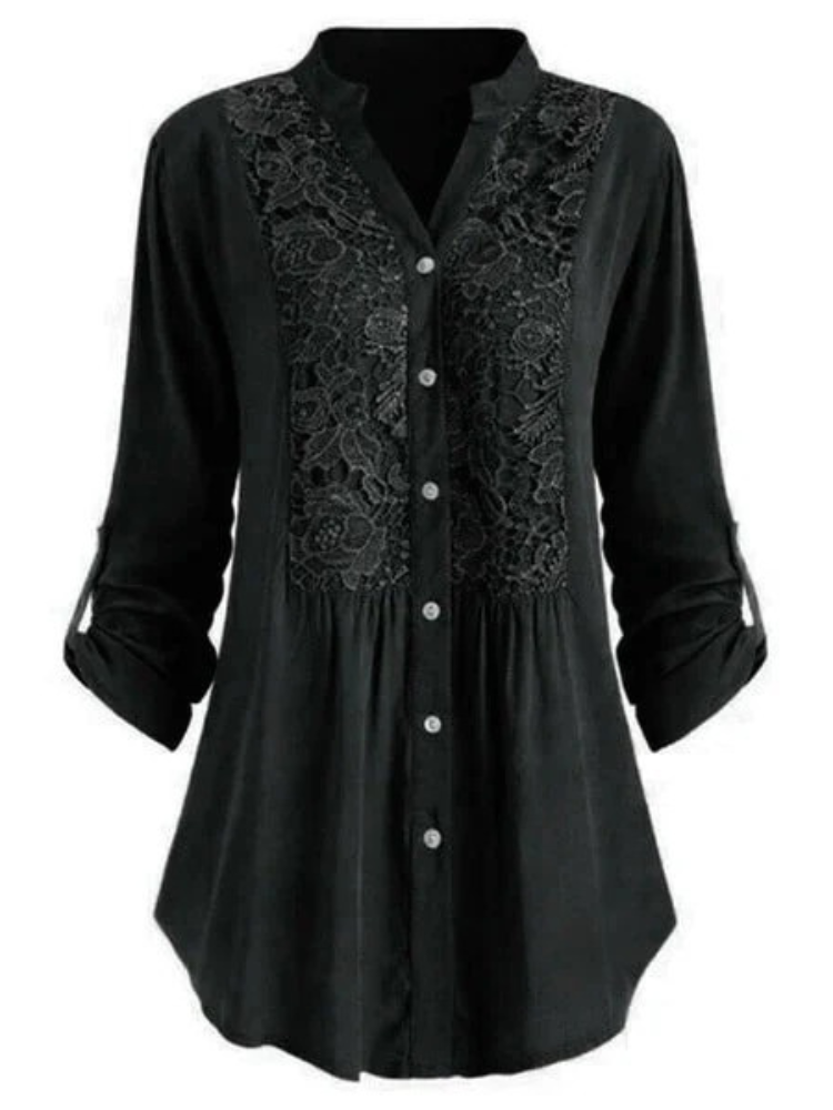 Damen elegante Sommerbluse | Langarm