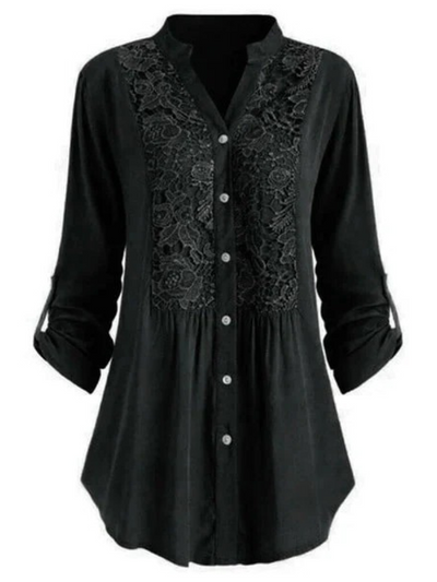 Damen elegante Sommerbluse | Langarm