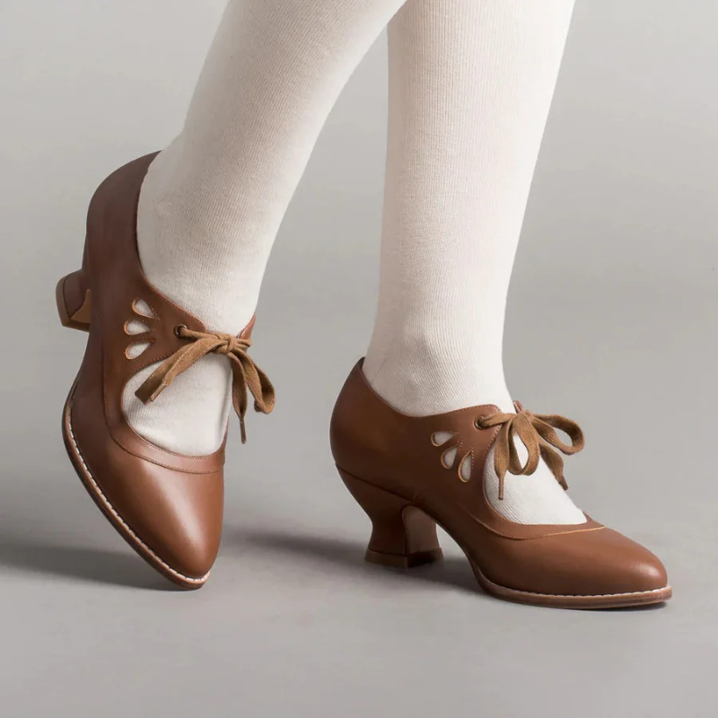 Damen elegante Vintage Schuhe mit Absätzen | Bequem