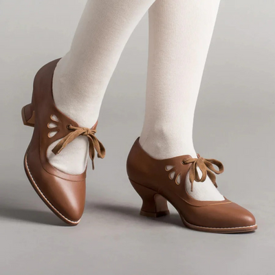 Damen elegante Vintage Schuhe mit Absätzen | Bequem
