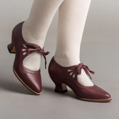 Damen elegante Vintage Schuhe mit Absätzen | Bequem