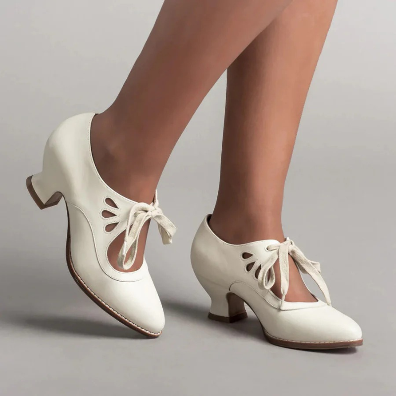 Damen elegante Vintage Schuhe mit Absätzen | Bequem