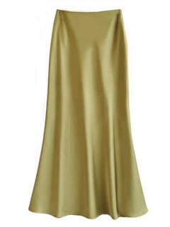 Damen eleganter Maxirock | Lang in Gelb