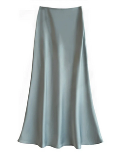 Damen eleganter Maxirock | Lang in Hellblau
