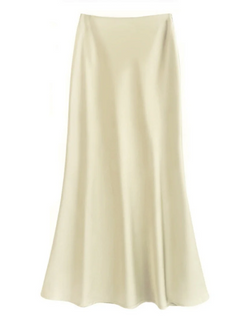 Damen eleganter Maxirock | Lang in Hellgelb