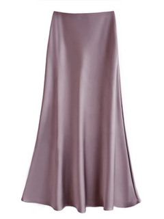 Damen eleganter Maxirock | Lang in Lila