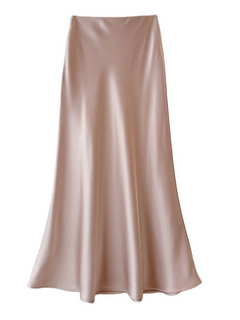 Damen eleganter Maxirock | Lang in Rosa