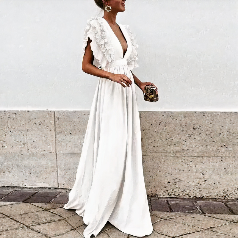 Damen elegantes Kleid für Hochzeitsgäste | Maxi
