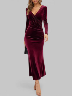 Damen elegantes langes Abendkleid | Maxi in Rot
