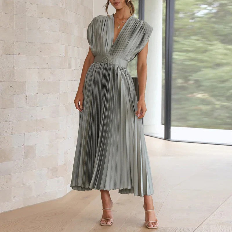 Damen elegantes Vintage-Cocktailkleid | Midi