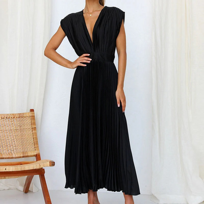 Damen elegantes Vintage-Cocktailkleid | Midi