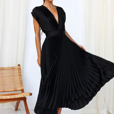 Damen elegantes Vintage-Cocktailkleid | Midi