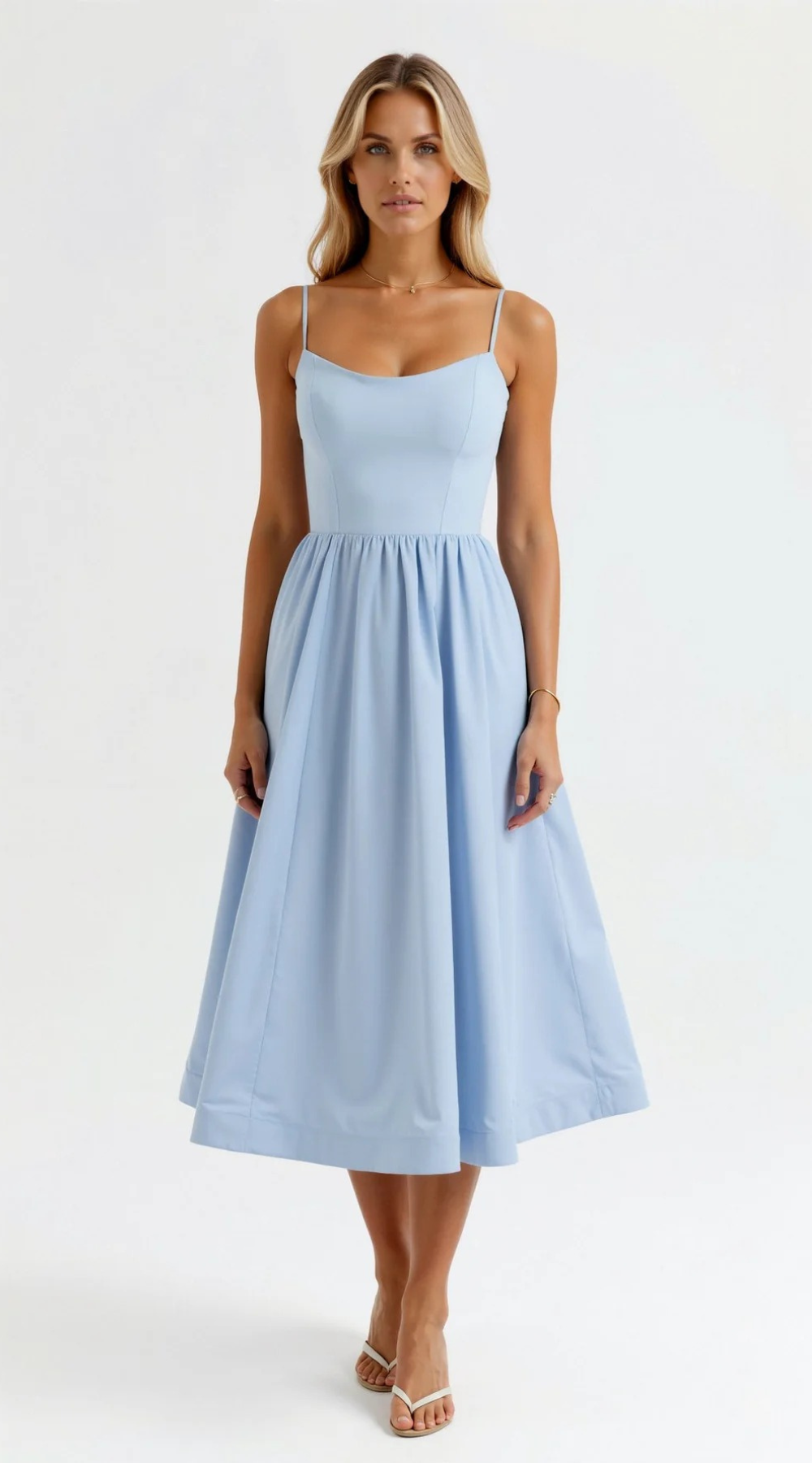 Damen elegantes Vintage-Sommerkleid | Midi
