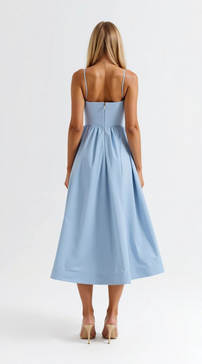 Damen elegantes Vintage-Sommerkleid | Midi
