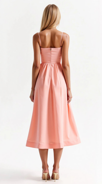 Damen elegantes Vintage-Sommerkleid | Midi