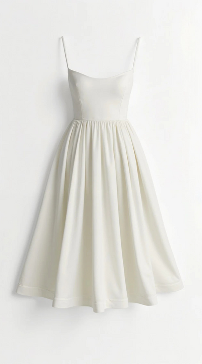 Damen elegantes Vintage-Sommerkleid | Midi