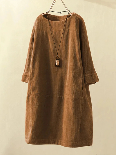 Damen entspanntes schlichtes Sommerkleid | Midi