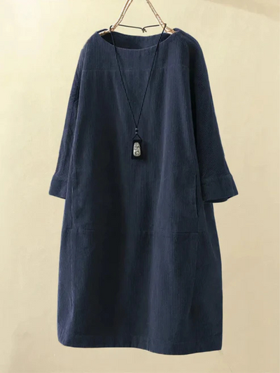 Damen entspanntes schlichtes Sommerkleid | Midi