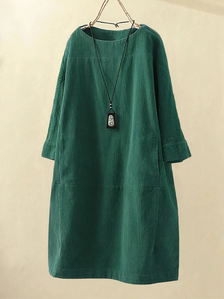 Damen entspanntes schlichtes Sommerkleid | Midi