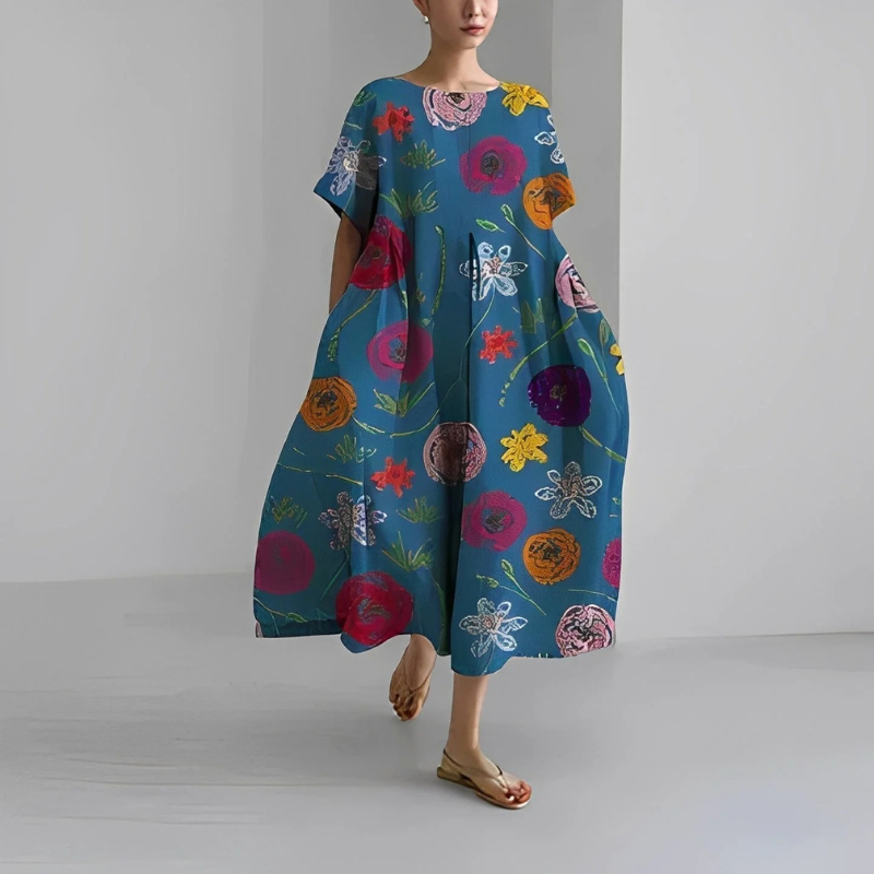 Damen Geblümtes Mutterschaft Sommerkleid | Midi