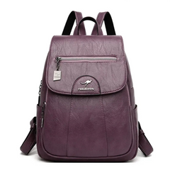 Damen geräumiger Rucksack | reißverschluss in Lila