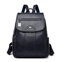Damen geräumiger Rucksack | reißverschluss in Marineblau
