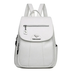 Damen geräumiger Rucksack | reißverschluss in Weiß
