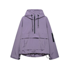 Elisabeth | Damen Kapuzen-Anorak Windschutz Wasserabweisende Outdoorjacke in Lila