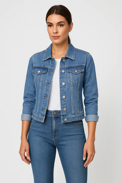 Damen klassische Jeansjacke | Leichte in Hellblau