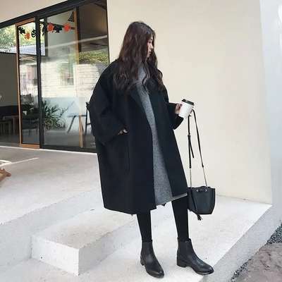 Damen klassischer Winter-Trenchcoat | Übergroß