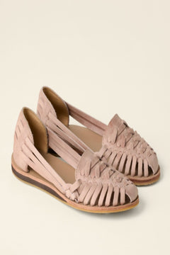 Greta | Damen Komfortable Sandalen Orthopädische Keilabsatz-Flechtleder-Slipper in Rosa