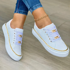 Damen lässige moderne Sneaker | Bequem in Weiß