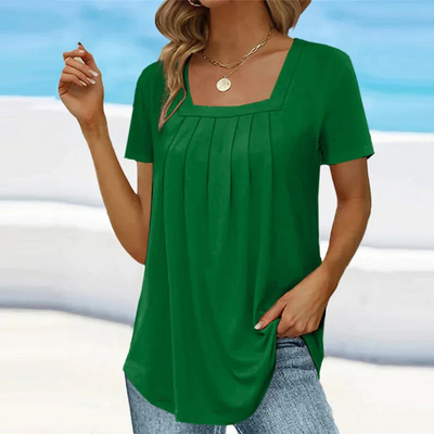 Damen lässige Sommerbluse | Kurzarm
