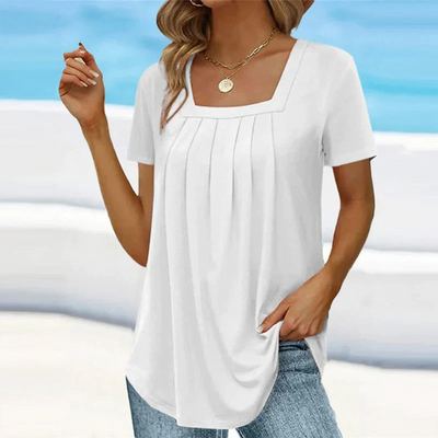 Damen lässige Sommerbluse | Kurzarm