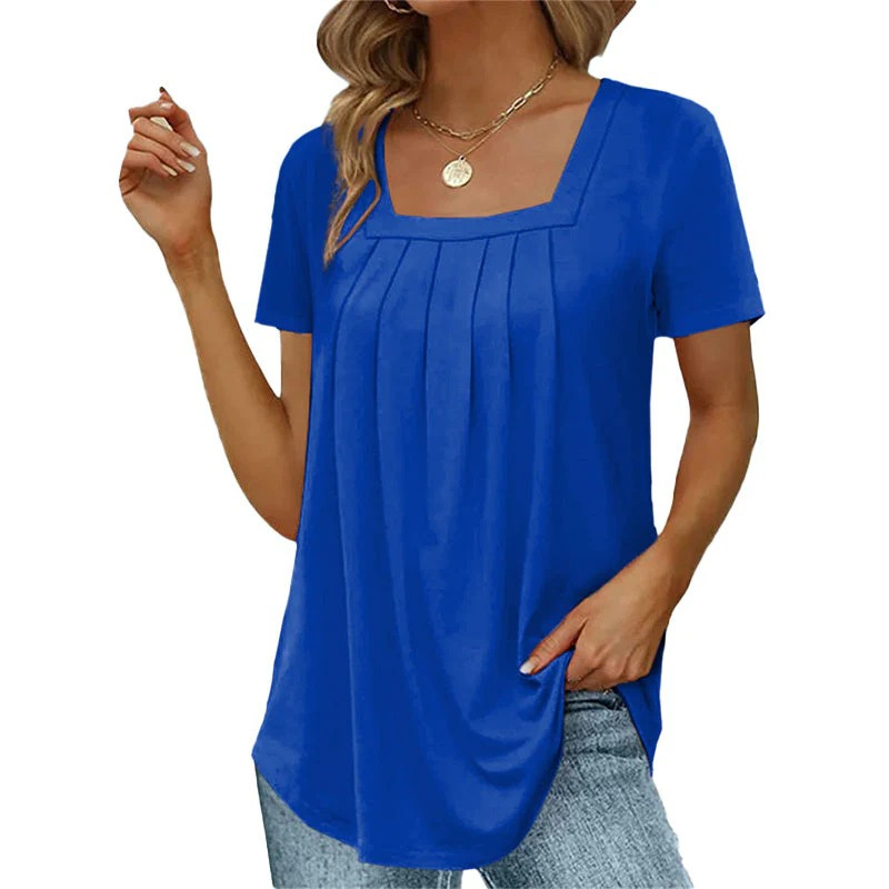 Damen lässige Sommerbluse | Kurzarm