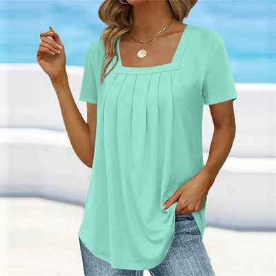 Damen lässige Sommerbluse | Kurzarm